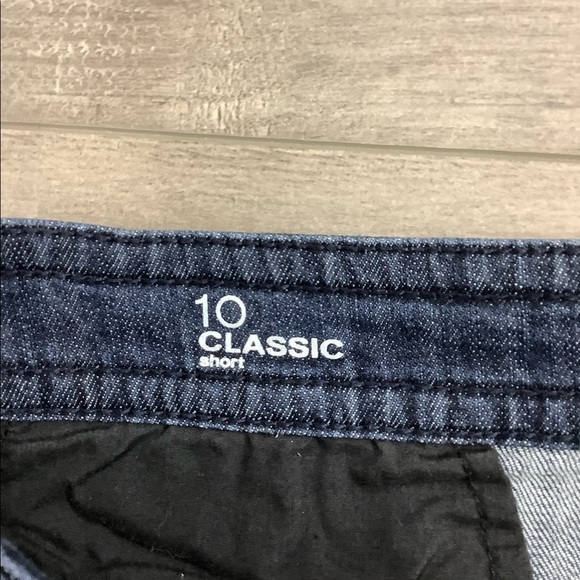 Women's Liz Claiborne 10 M Medium Shorts Jeans Jean Navy Blue Stretch High Rise - Picture 8 of 9